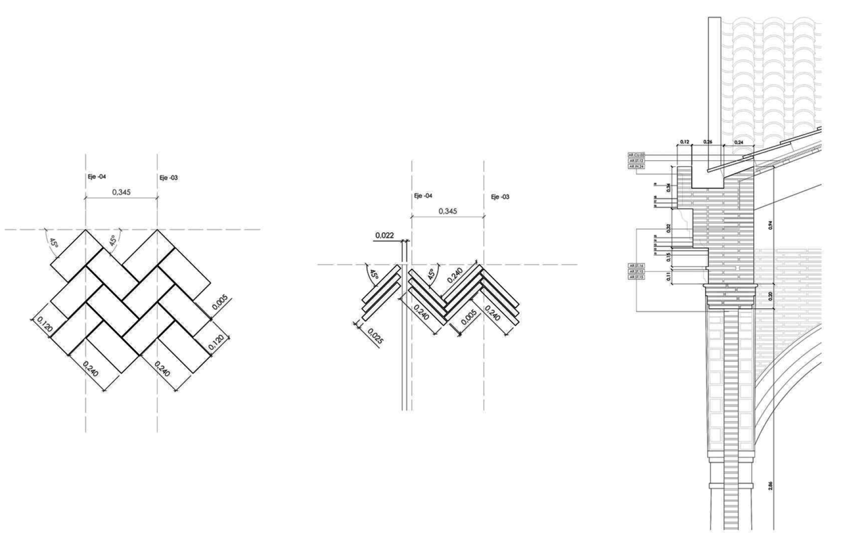 Constructive detail. Renovation of Betxí's Palau-Castell renaissance cloister by el fabricante de espheras.