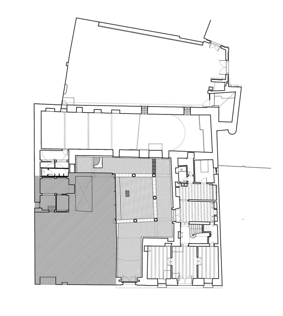 Floor plan. Renovation of Betxí's Palau-Castell renaissance cloister by el fabricante de espheras.