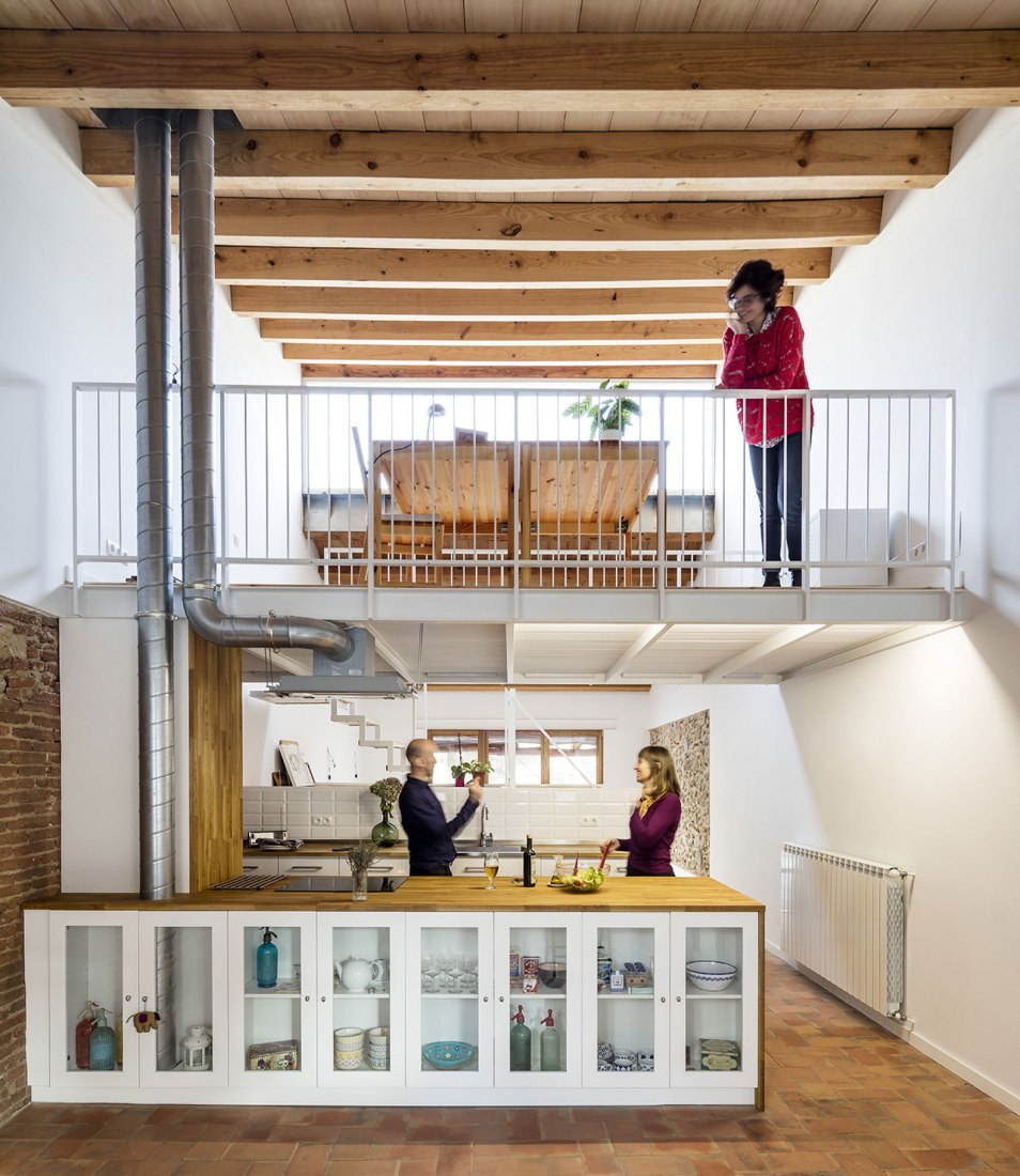 Renovation and expansion of a house between party walls, Ca n’Amunt d’Arenys d’Amunt by Gerard Puig - 6th Maresme Architecture Exhibition. Photograph by Adrià Goula.