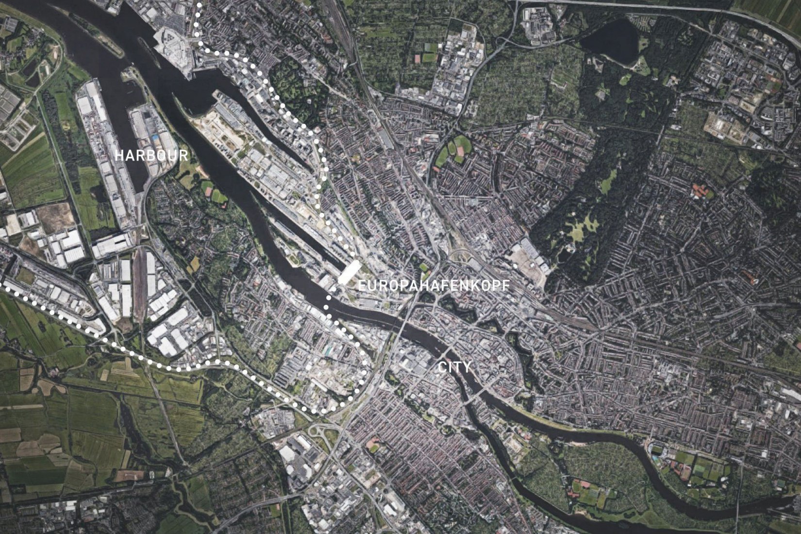 Site plan. Europahafenkopf, new housing and office complex by COBE