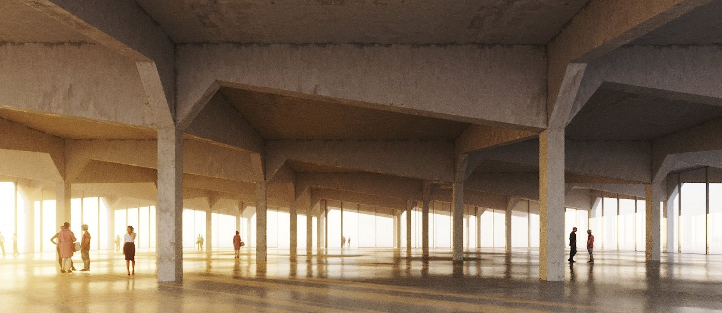Model. Europahafenkopf, new housing and office complex by COBE