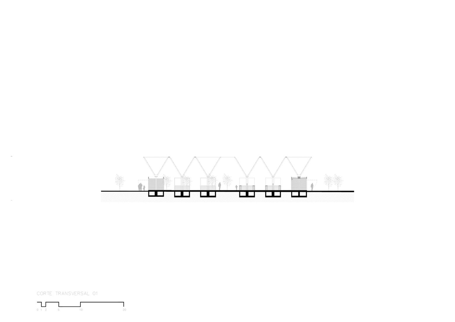 Transversal section. Mercado Guadalupe by Colectivo C733.