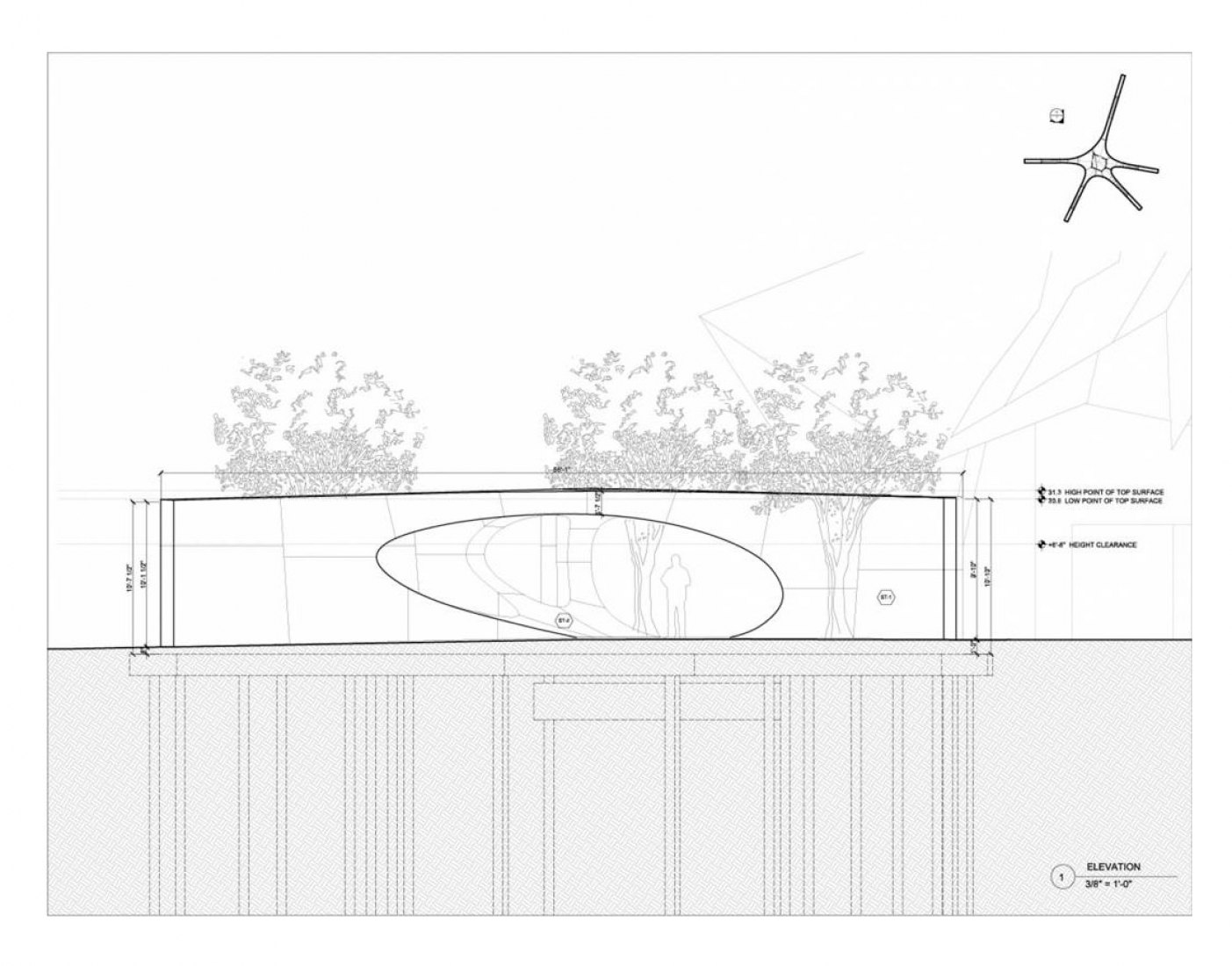 Section. MIT Sean Collier Memorial by Höweler+Yoon Architecture.
