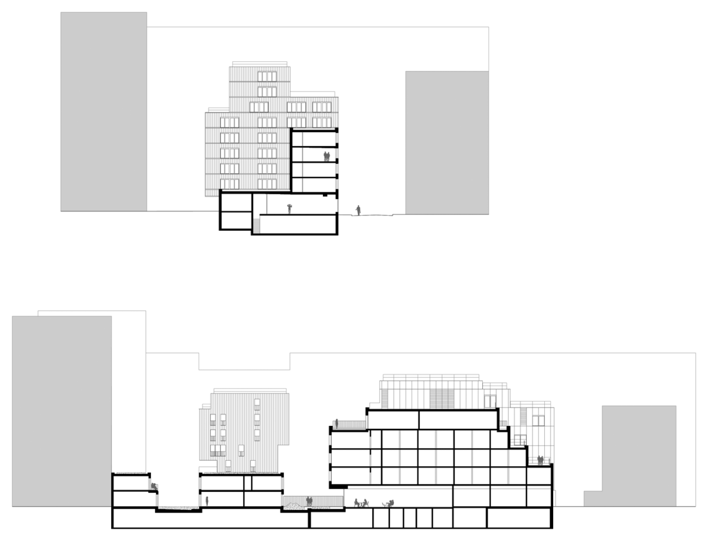 Sections. Project Rue de Lourmel by TVK. 