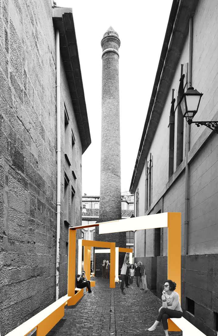 Pasaje por Alfredo Baladrón. Chimenea de la Tabacalera. Concéntrico 05. Fotografía cortesía de Concéntrico
