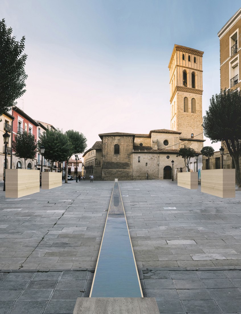 "La Plaza" by Lucas Seré Peltzer y Sebastián Andrés Podesta. Pavillion of the San Bartolomé' square. Courtesy of Concéntrico