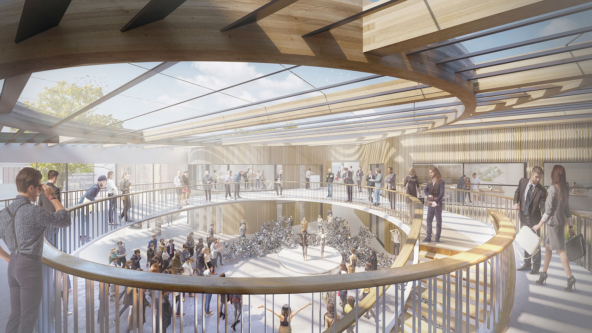Rendering. Business School for the Creative Industries by UNStudio. Image by FlyingArchitecture / UNStudio