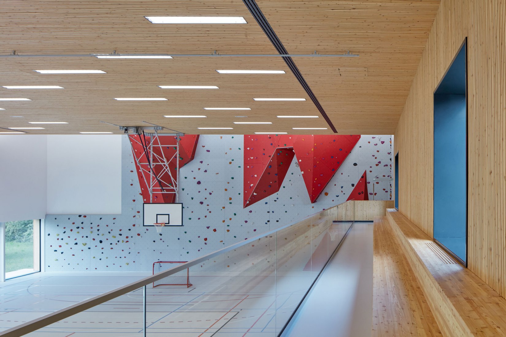 Nový Hrozenkov Primary School Sports Hall by Consequence forma architects. Photograph by BoysPlayNice.