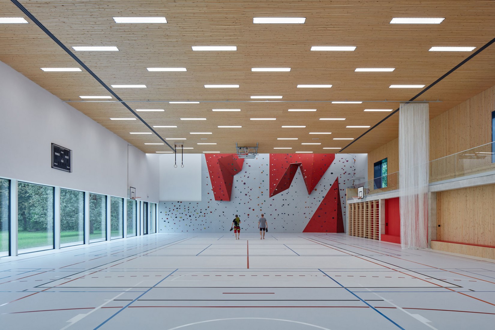 Nový Hrozenkov Primary School Sports Hall by Consequence forma architects. Photograph by BoysPlayNice.