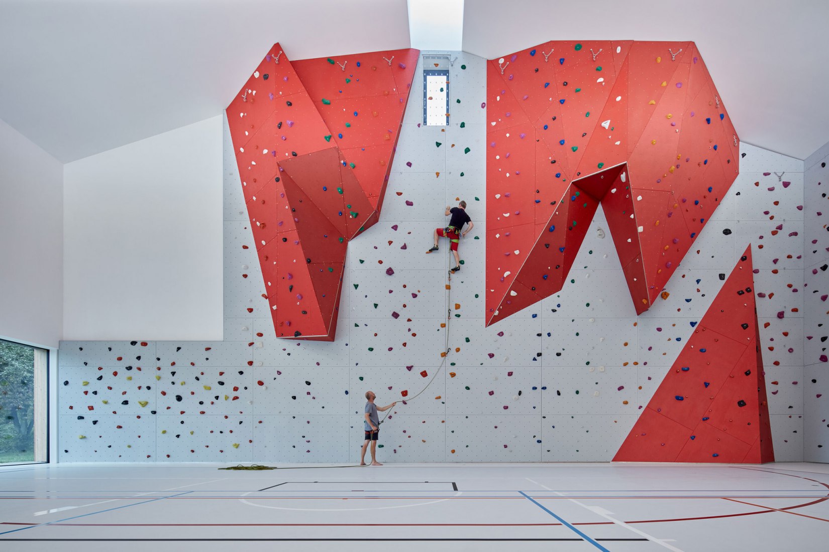 Nový Hrozenkov Primary School Sports Hall by Consequence forma architects. Photograph by BoysPlayNice.