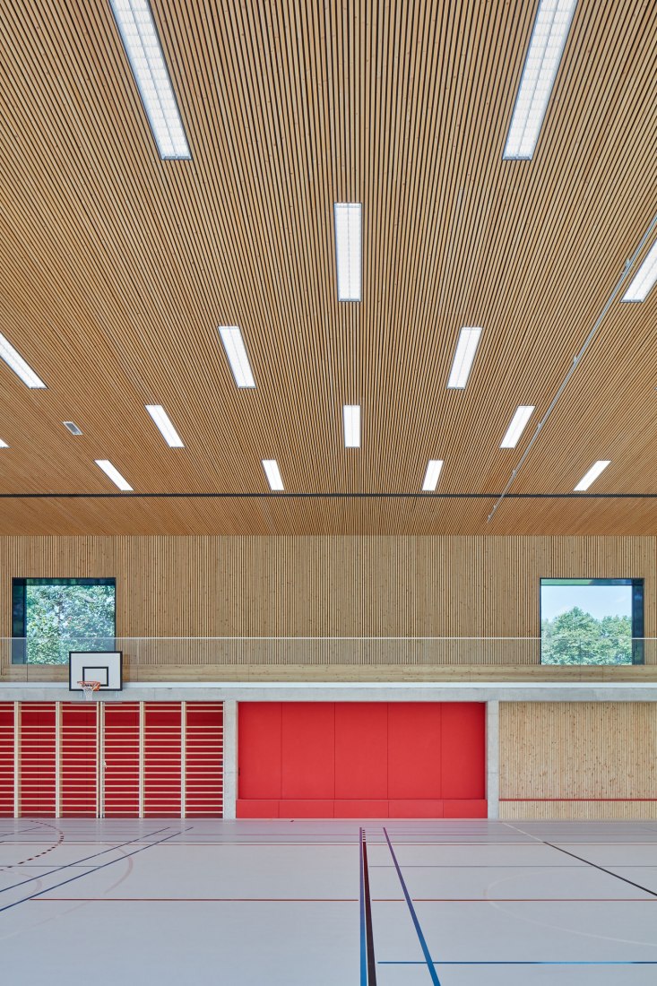 Nový Hrozenkov Primary School Sports Hall by Consequence forma architects. Photograph by BoysPlayNice.