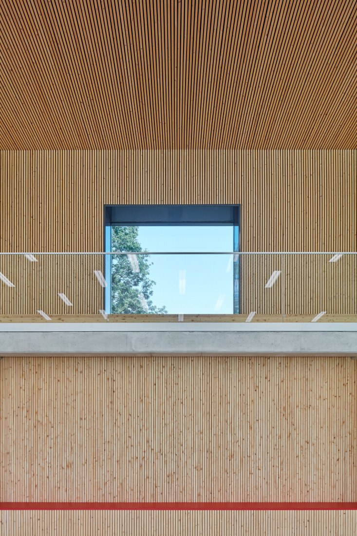 Nový Hrozenkov Primary School Sports Hall by Consequence forma architects. Photograph by BoysPlayNice.
