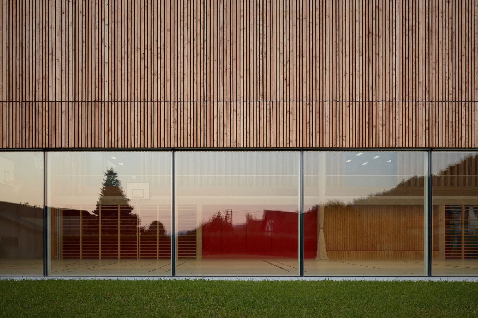 Nový Hrozenkov Primary School Sports Hall by Consequence forma architects. Photograph by BoysPlayNice.