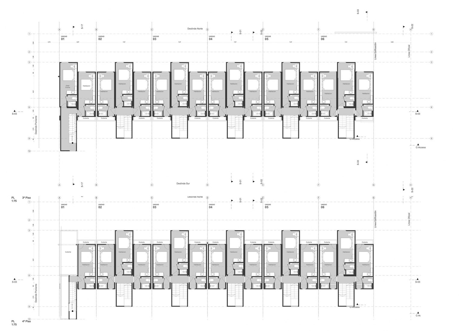 Tercera y cuarta planta. «Container Building» por Hsu-Rudolphy Architects.