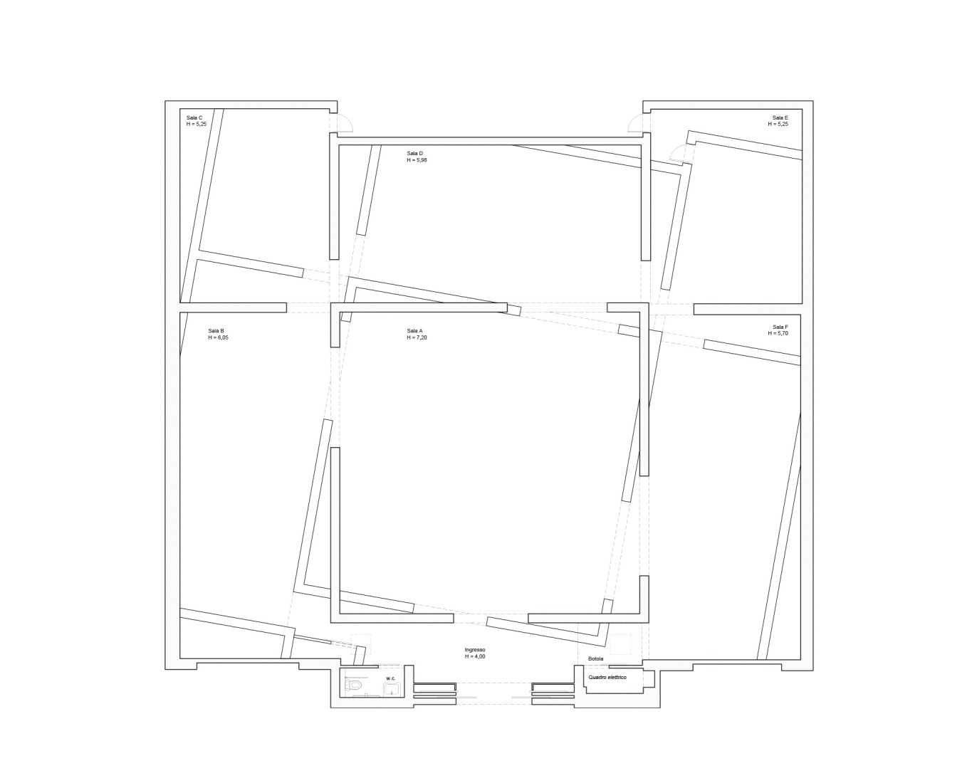 Floor plan. "Corrección" Spanish Pavilion by Ignasi Aballí.