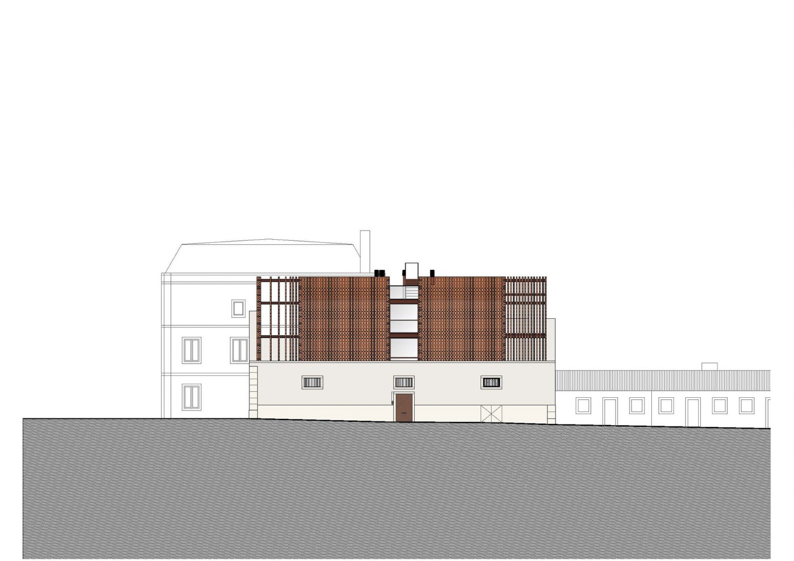 West elevation. Altinho House in Lisbon by António Costa Lima.