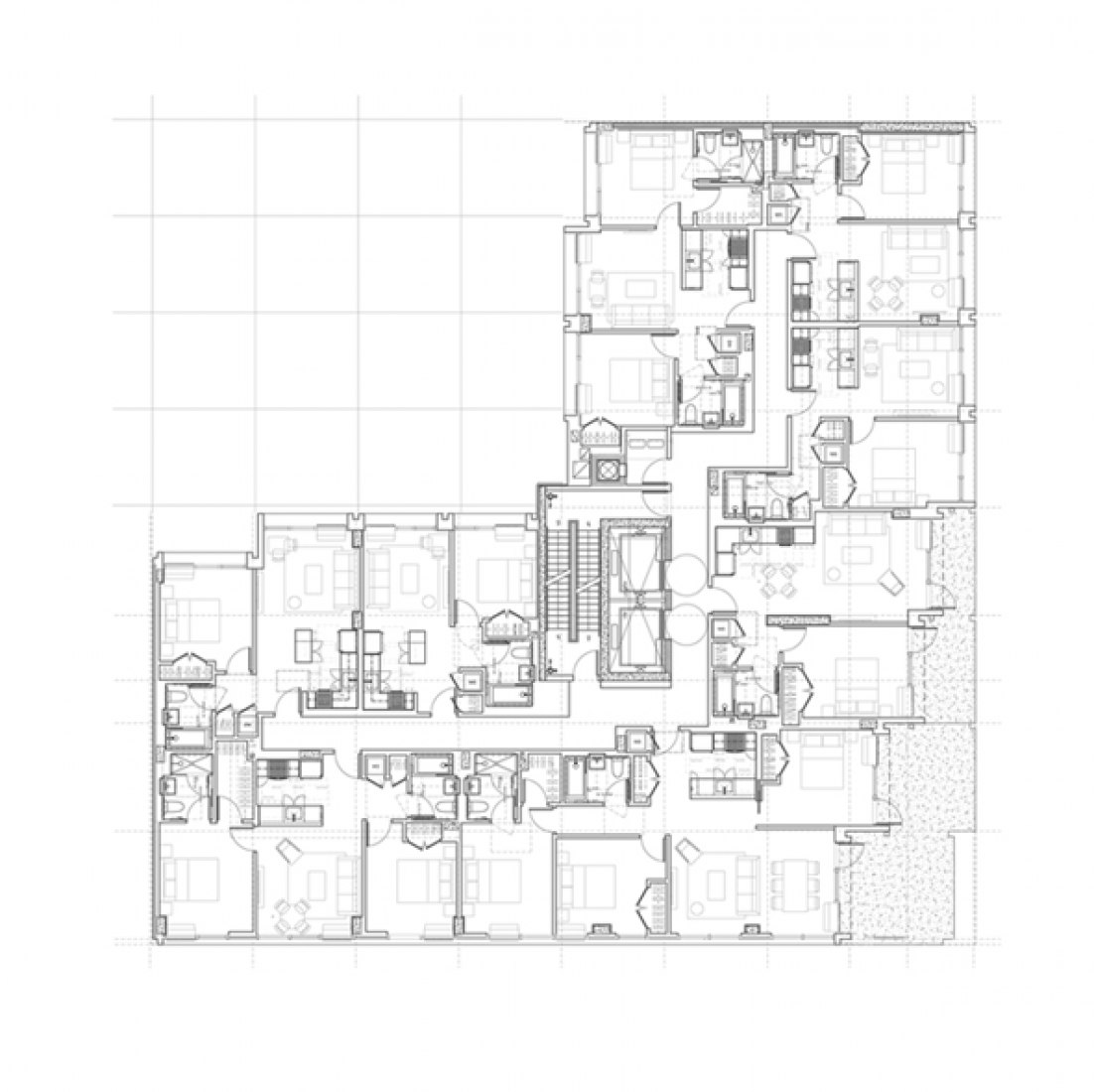 Floor plan, level 6. 251 1st Street by ODA New York.