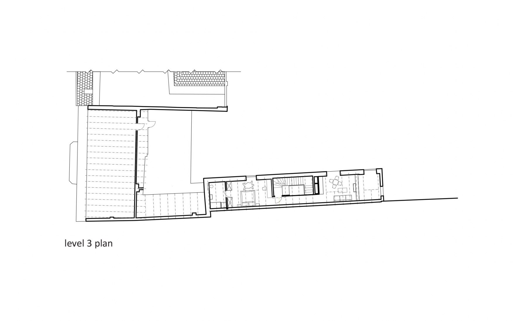 Third level plan. Nádvorie (Courtyard) by Vallo Sadovsky Architects.