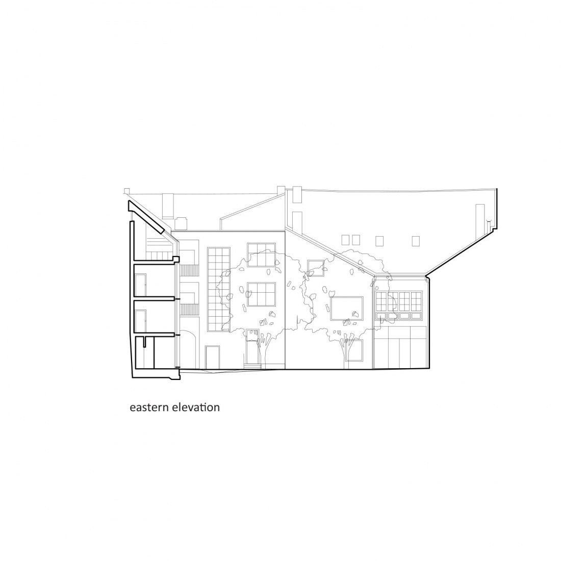 Eastern section. Nádvorie (Courtyard) by Vallo Sadovsky Architects.