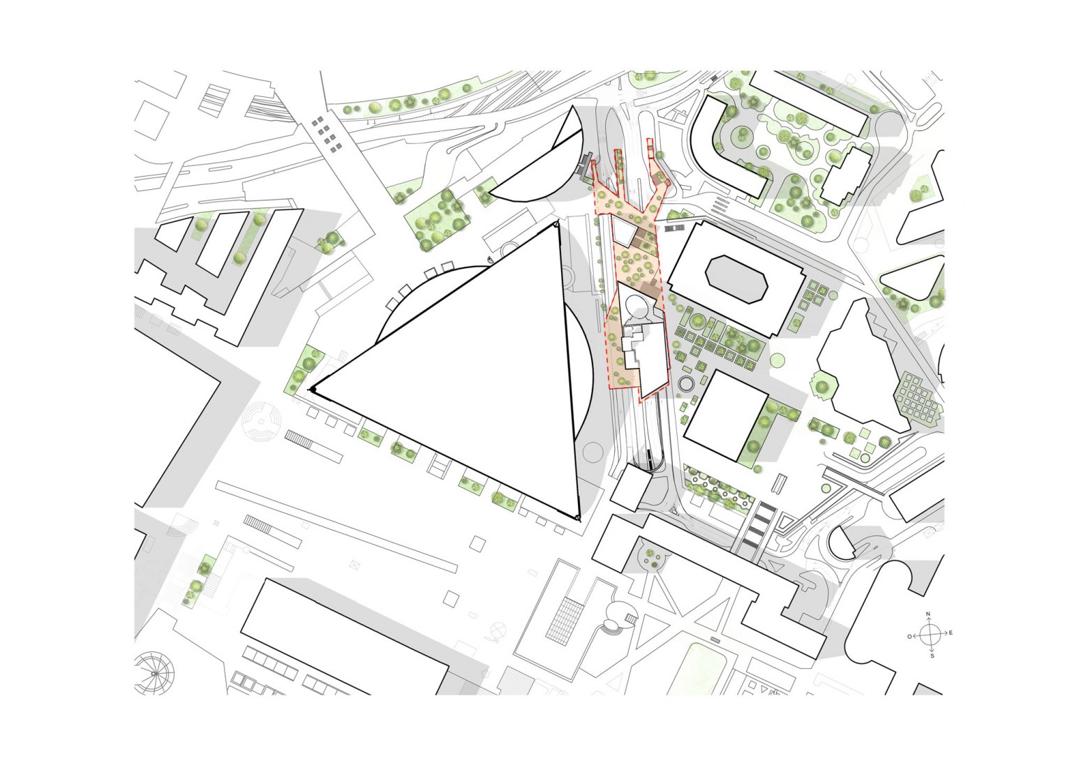 Plano de situación. Torre Trinity por Cro&Co Architecture