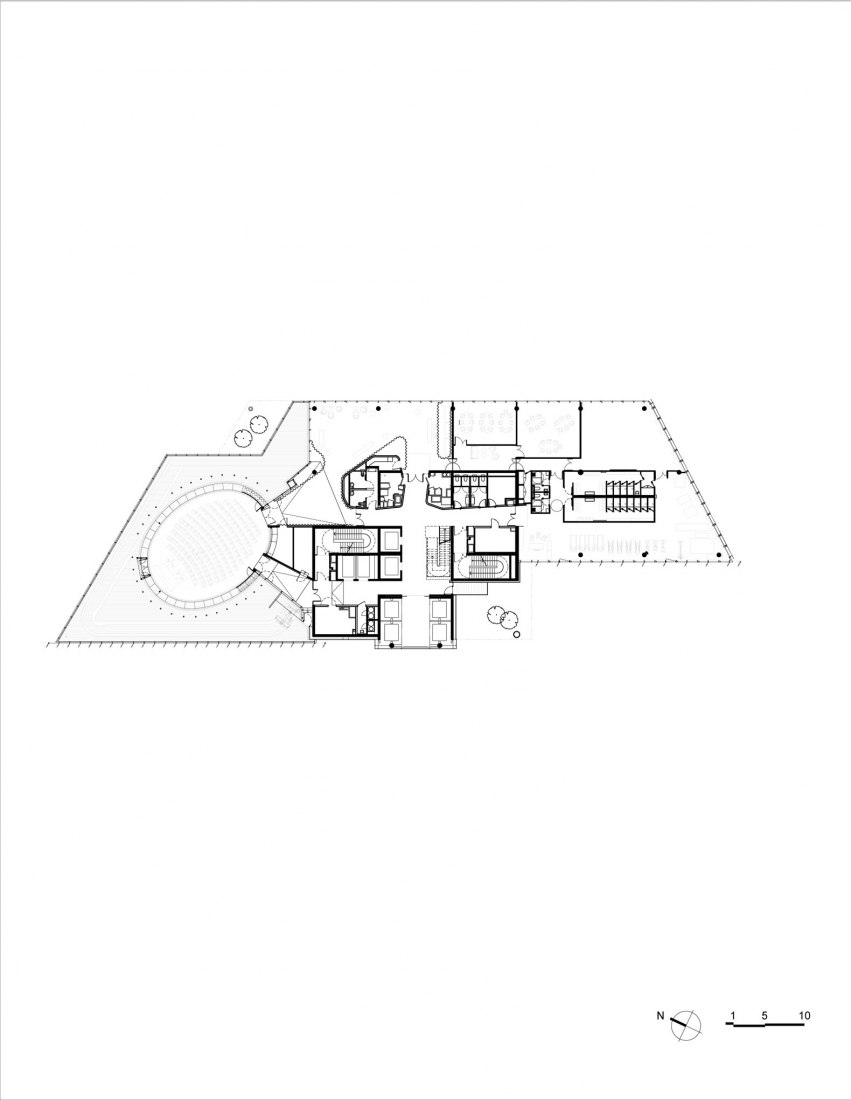 Plano de azotea. Torre Trinity por Cro&Co Architecture