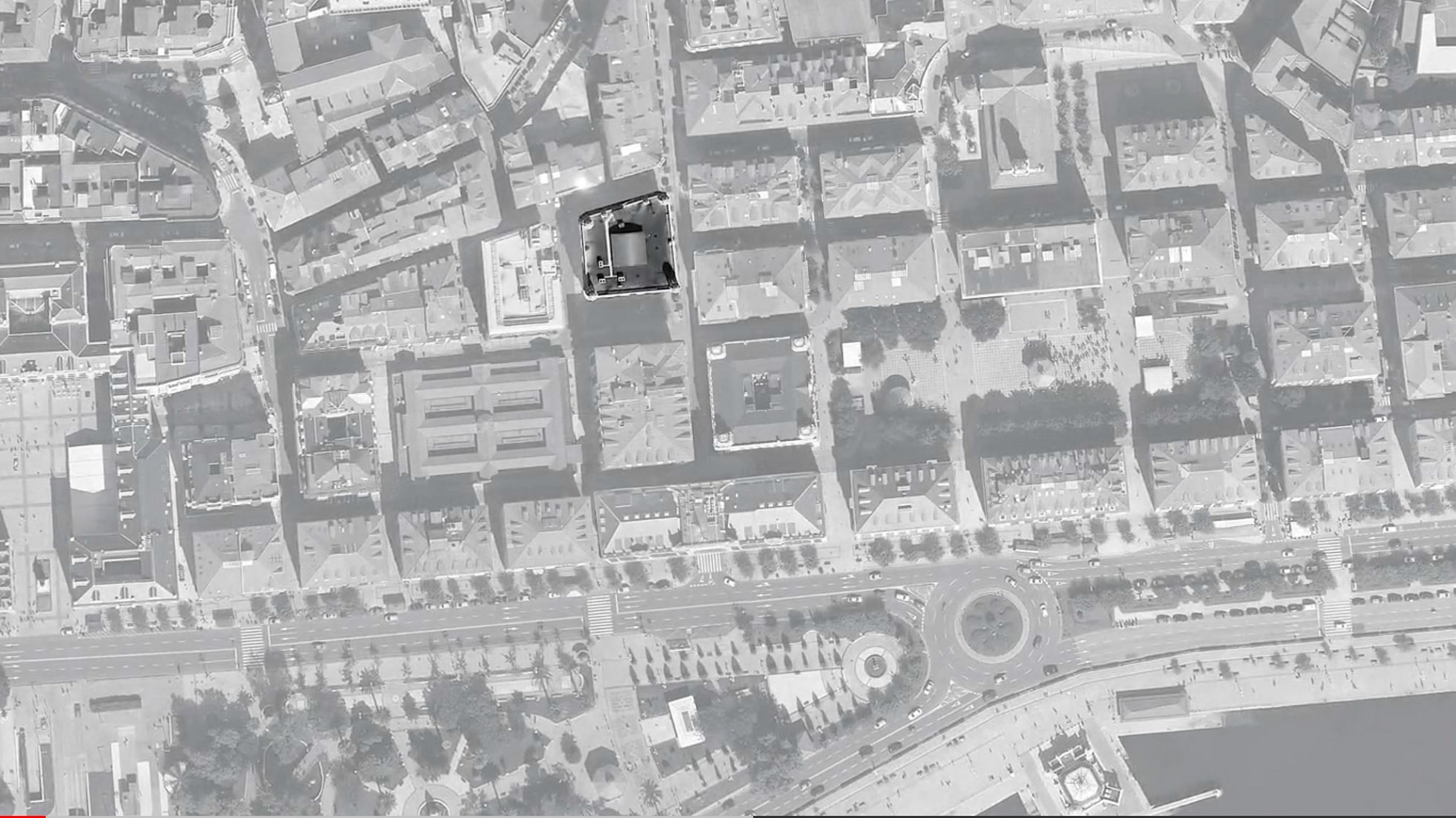Site plan. Renovation of the Hernán Cortés street by Antonio Cruz y Antonio Ortiz. Image courtesy of Santander.