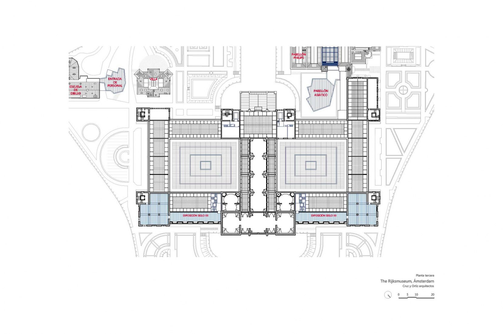 Tercera planta. El Rijksmuseum por Cruz y Ortiz Arquitectos.