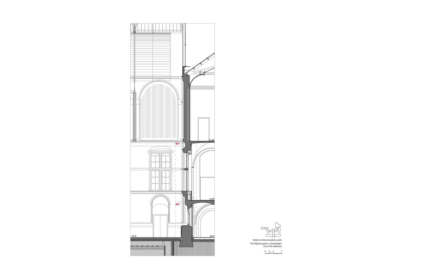 Detalle. El Rijksmuseum por Cruz y Ortiz Arquitectos.