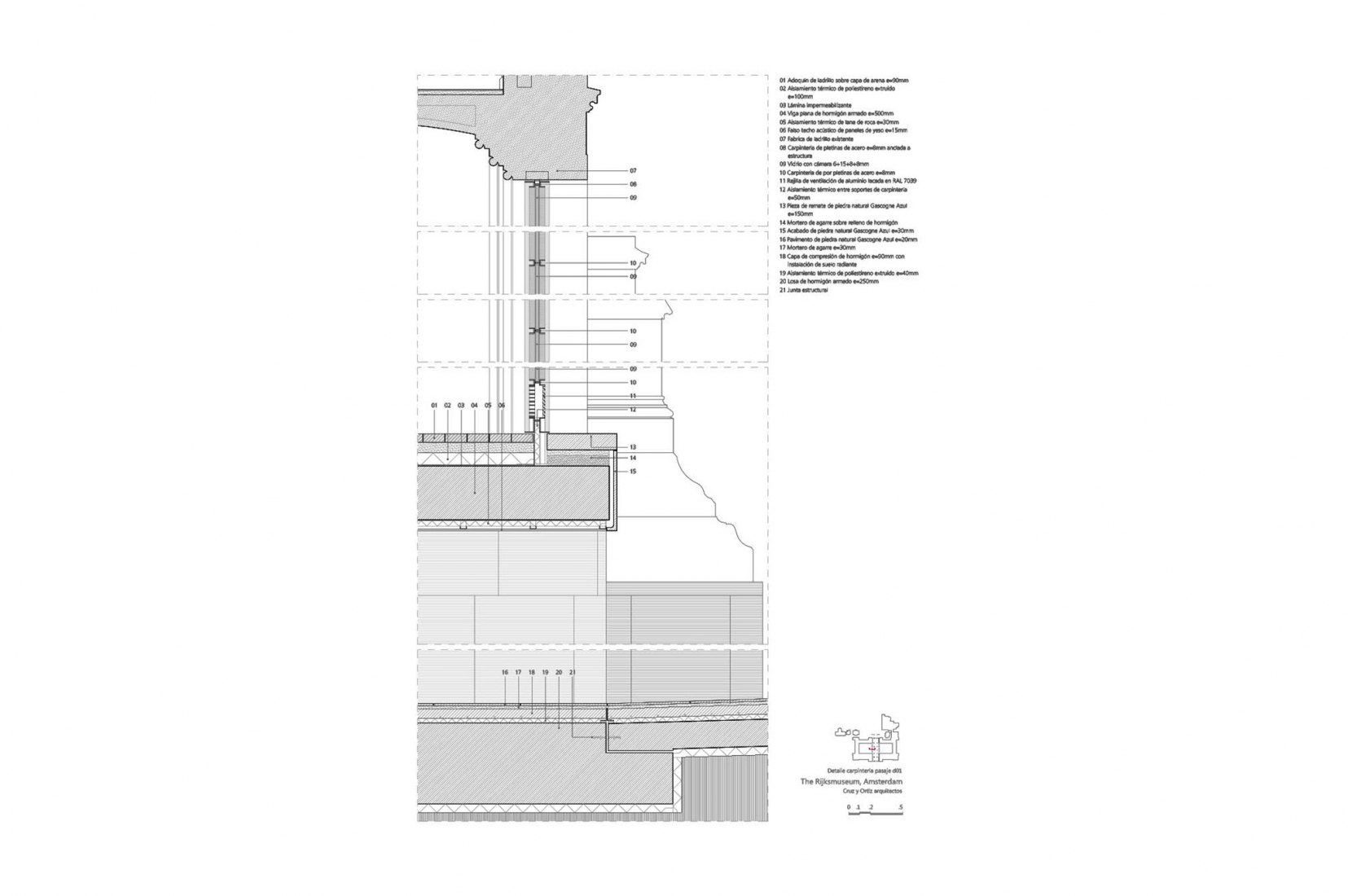 Detalle. El Rijksmuseum por Cruz y Ortiz Arquitectos.
