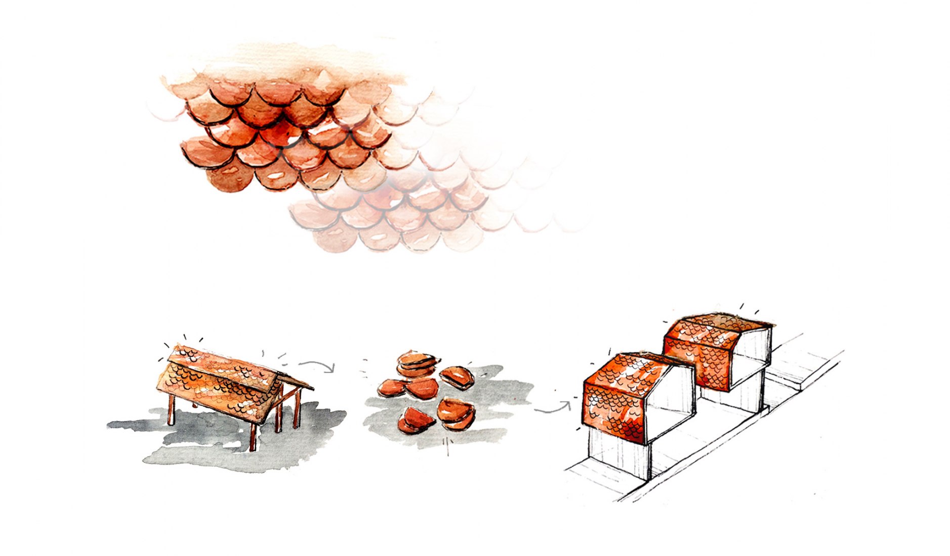 Conceptual sketch. 2HIEN house by CTA, Creative Architects.