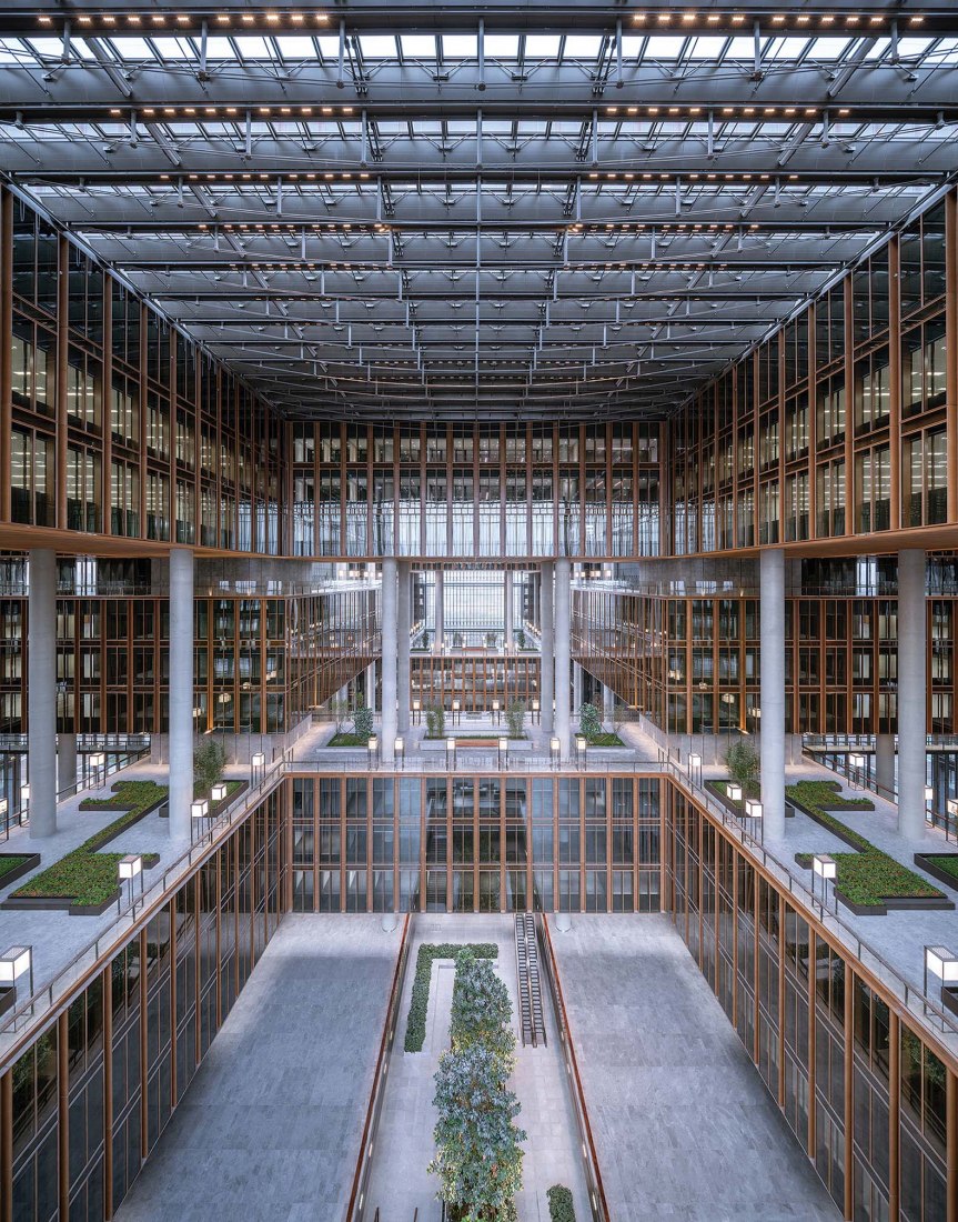 Asia Financial Center & AIIB Headquarters por von Gerkan, Marg and Partners Architects (Arquitecto de registro: Instituto de Investigación y Diseño Arquitectónico de la Universidad de Tsinghua). Fotografía por CreatAR Images.