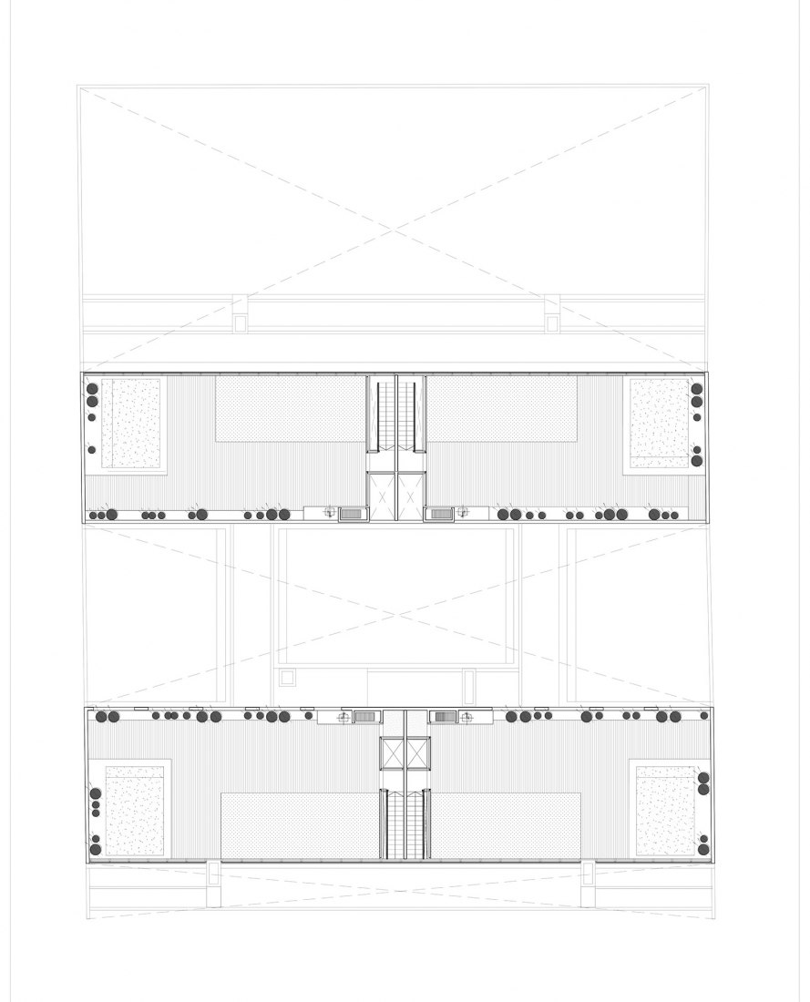 Fourth floor. AER La Pampa Building by Cubero-Rubio arquitectos