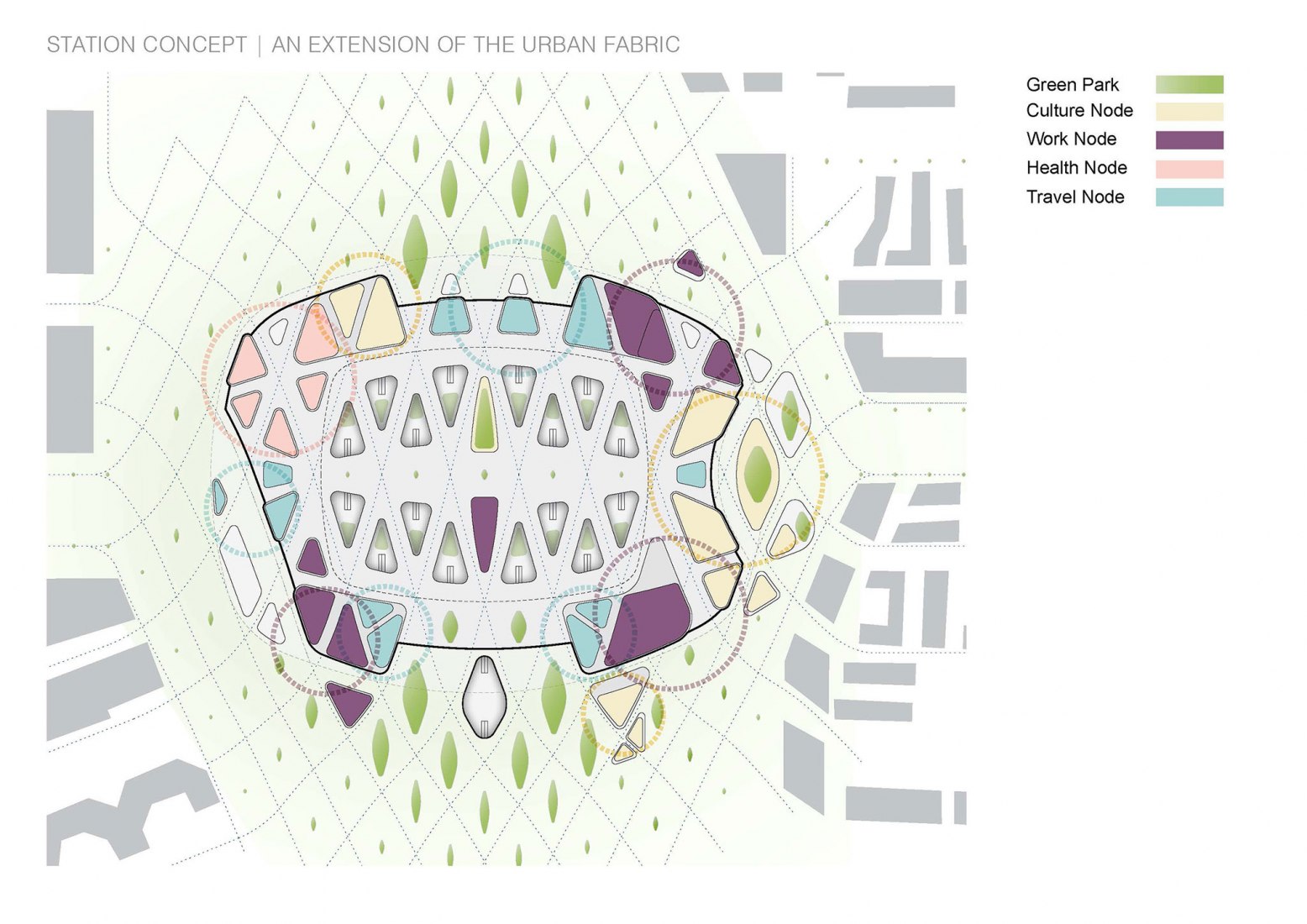 Diagrams. 'Hyperloop Station' from Amsterdam to Frankfurt by UNSFutures. Image © UNStudio