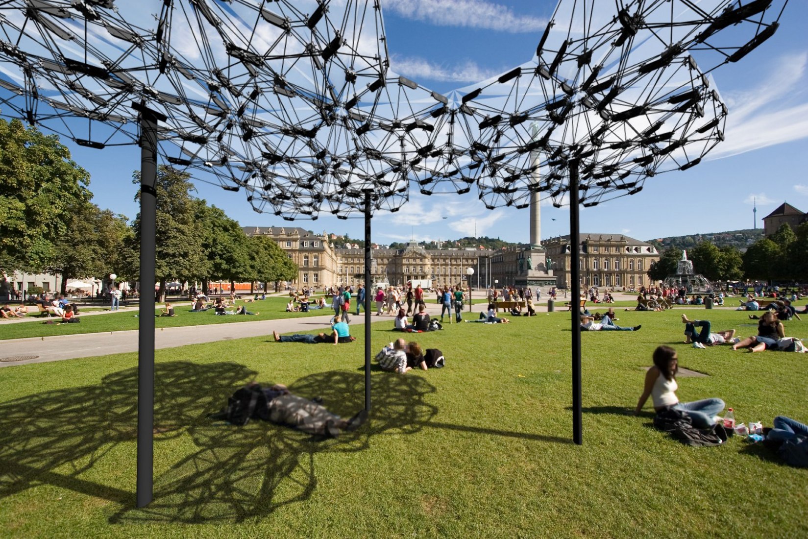 Proyecto de tesis de Cyber Physical Macro Material por Miguel Aflalo, Behrooz Tahanzadeh y Jingcheng Chen. Imagen cortesía de la Universidad de Stuttgart