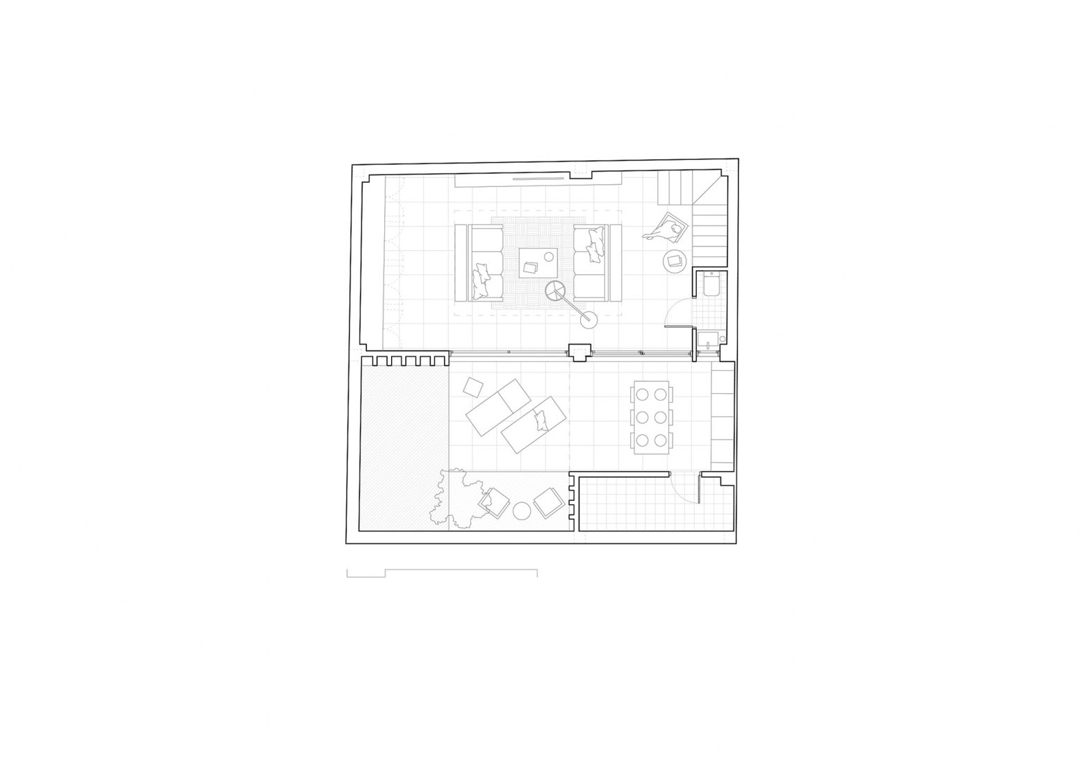 Basement floor. Mitmac House by DANA Arquitectos.