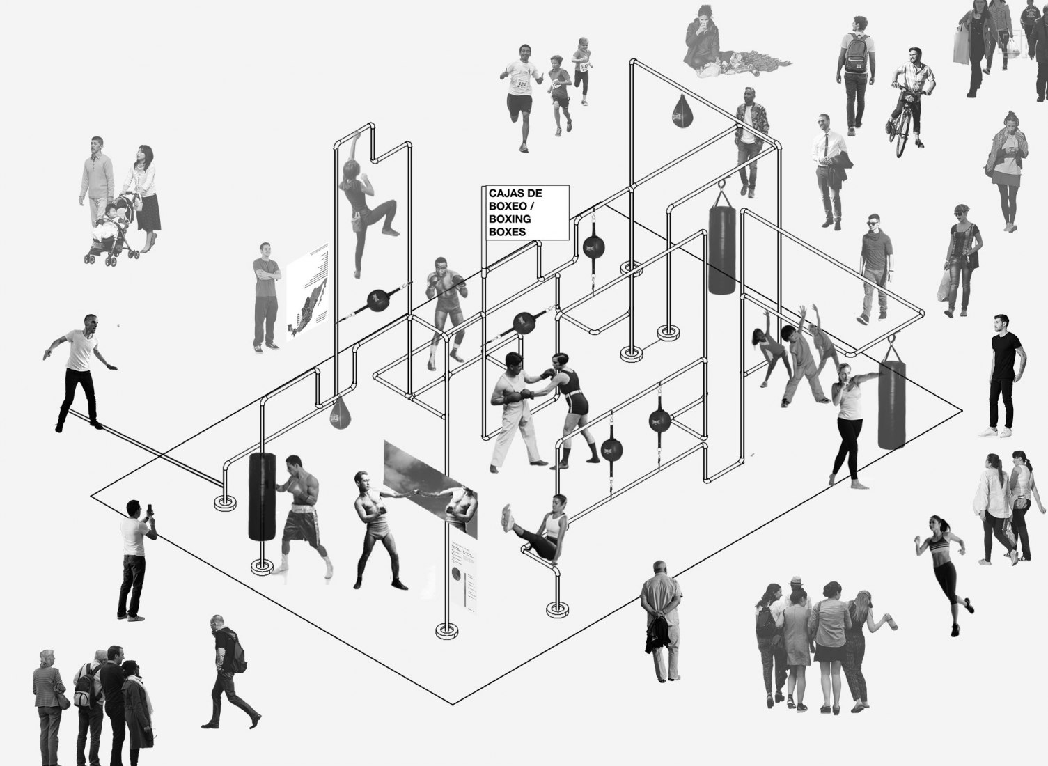 Visualización. Cajas de boxeo por Daniel de León Languré.