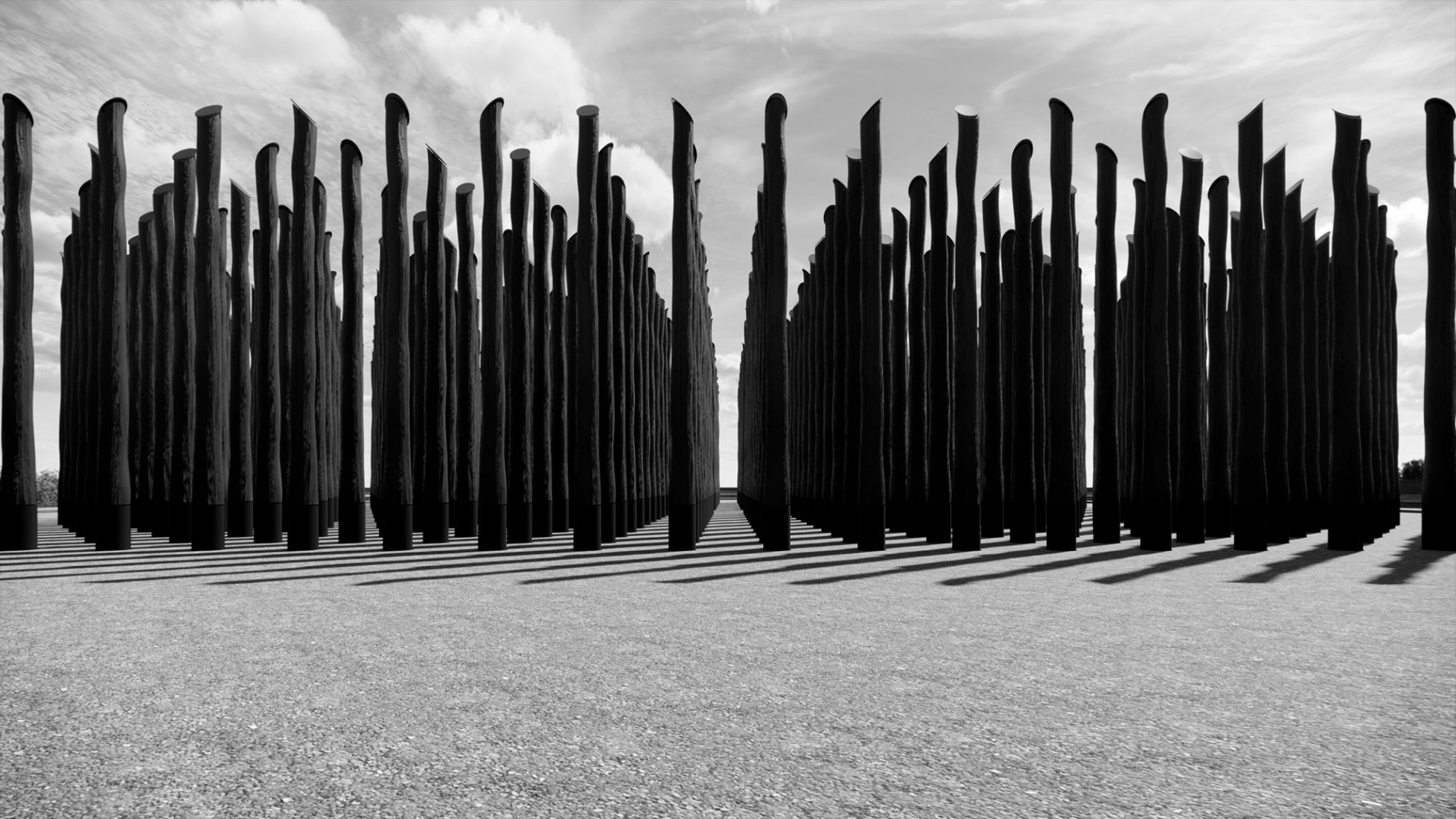 Visualización del monumento al cementerio esclavizado de Newton. Imagen cortesía de Adjaye Associates 