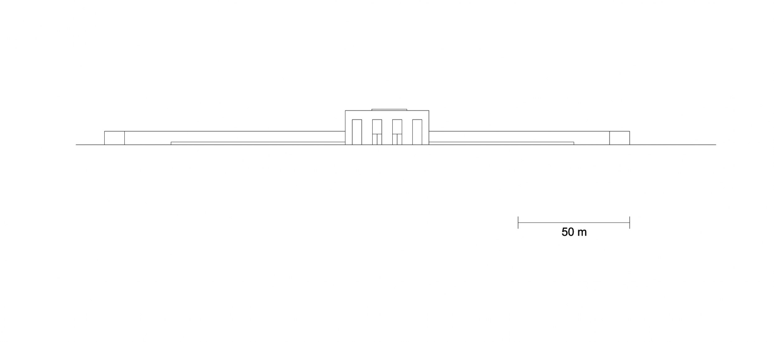 North elevation. Zhejiang Museum of Natural History by David Chipperfield Architects.