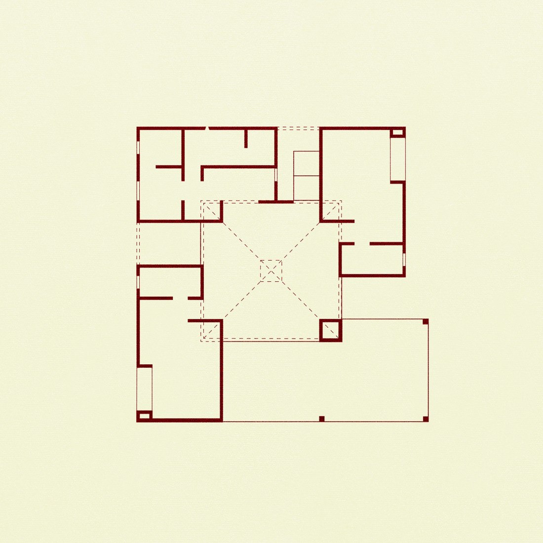 Construction plan. El Aguacate by David Martínez Ramos.