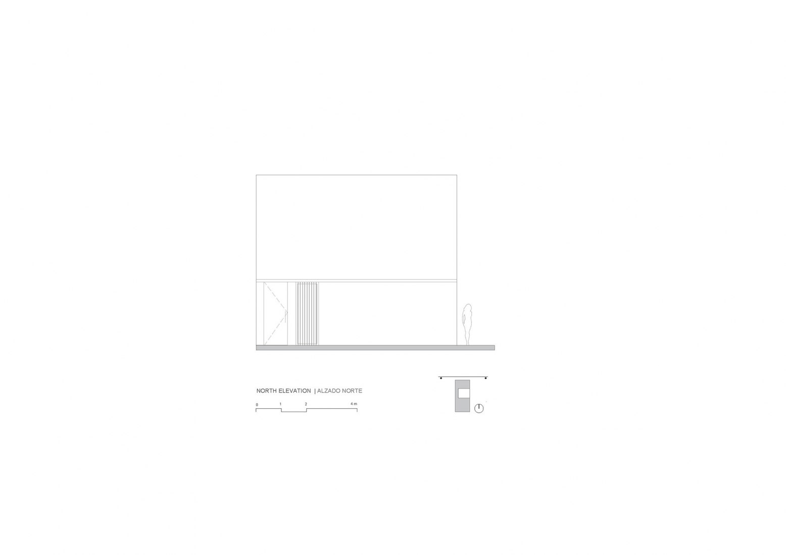 North elevation. Chip and chop house by David Ruiz Molina.