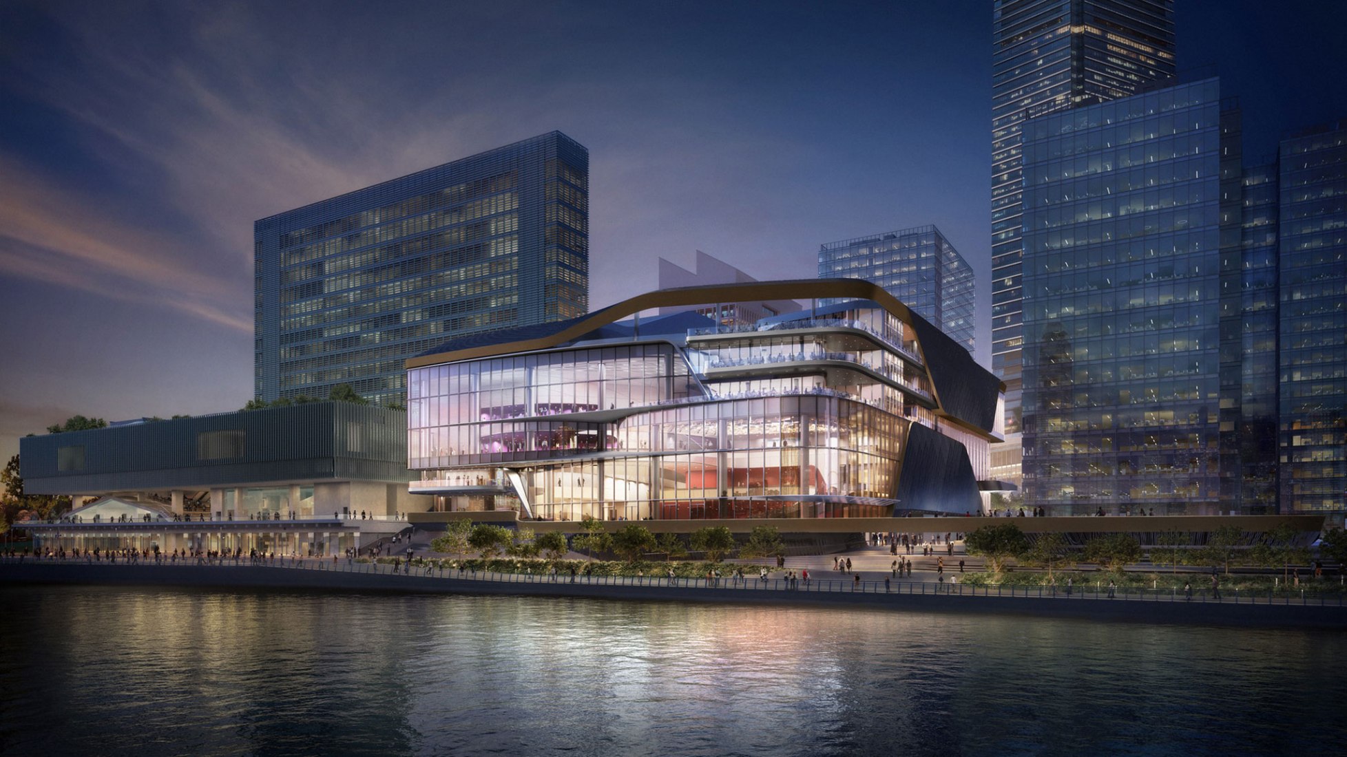 Birds eye level. Lyric Theatre Complex by UNStudio. Image by DBOX / UNStudio