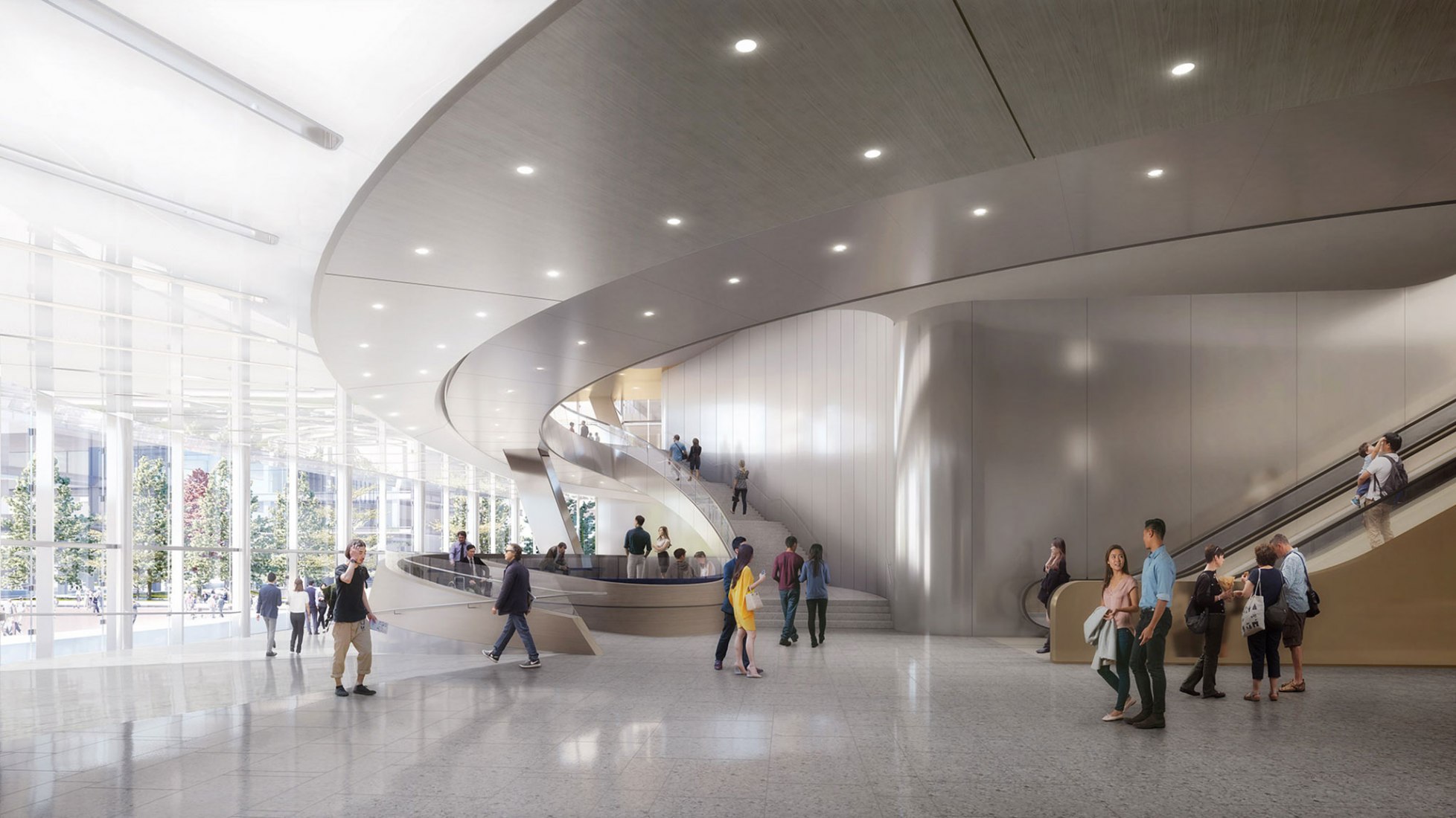 Studio Theatre entrance, corridor. Lyric Theatre Complex by UNStudio. Image by DBOX / UNStudio