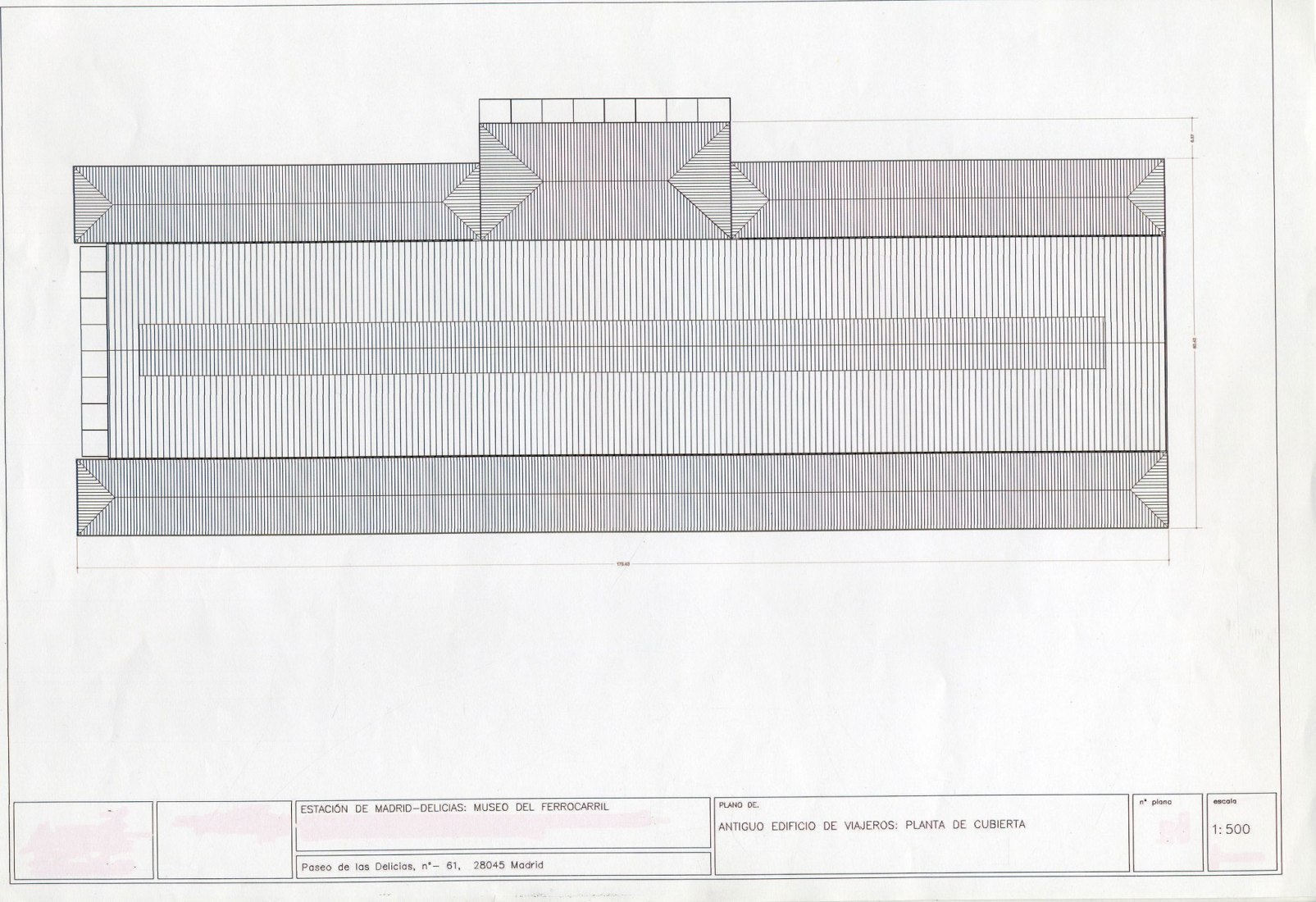 Former travelers building: Deck floor. Courtesy of the Department of Conservation, Historical Railway Archive of the Railway Museum (Foundation of Spanish Railways)