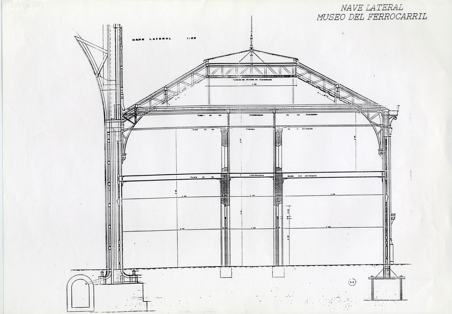 Side building Railway Museum. Courtesy of the Department of Conservation, Historical Railway Archive of the Railway Museum (Foundation of Spanish Railways)