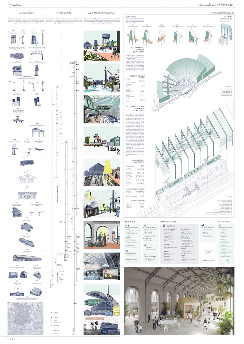 Primer accésit, lema: Galería de máquinas, por AGI Architects Spain y CSD3 Arquitectos
