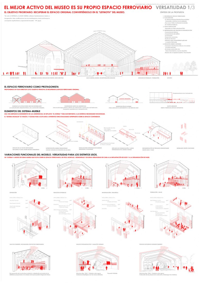 Segundo accésit, lema: Versatilidad, por Junquera Arquitectos