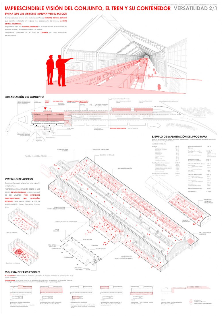 Segundo accésit, lema: Versatilidad, por Junquera Arquitectos