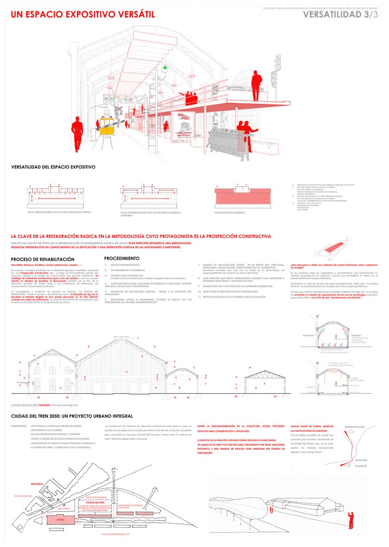 Segundo accésit, lema: Versatilidad, por Junquera Arquitectos