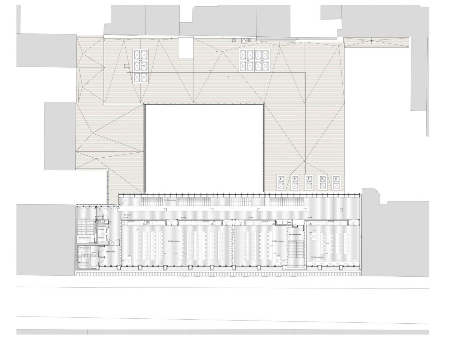 Third floor. Department of Radio and Television University of Silesia by BAAS Arquitecture, Grupa 5 Architekci and Małeccy Biuro Projektowe. 