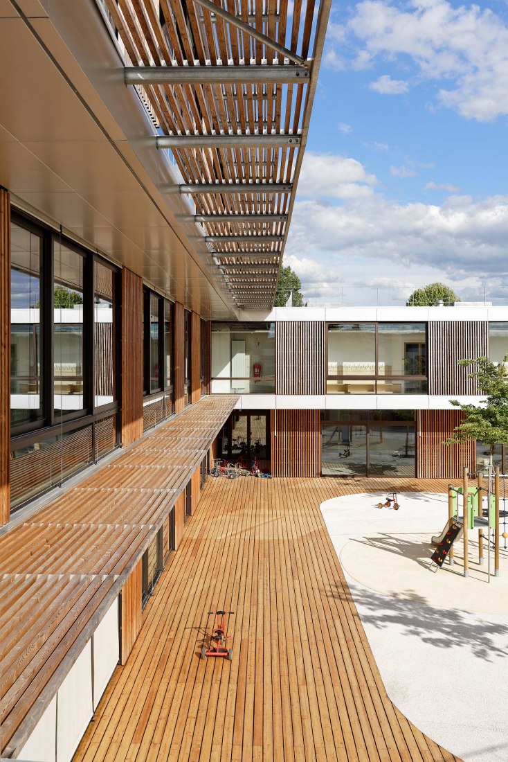 Centro Escolar y de Actividades en Antony por Dietmar Feichtinger Architectes. Fotografía por David Boureau